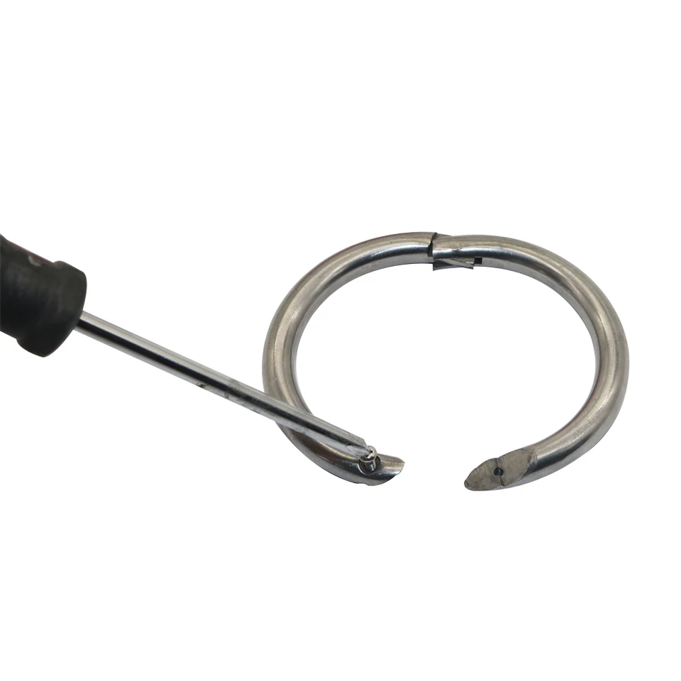 Rinder Nasenring Aus Edelstahl – Bull Nose Ring, Federbelastet, Für Kühe & Milchvieh, Landwirtschaftszubehör (groß)