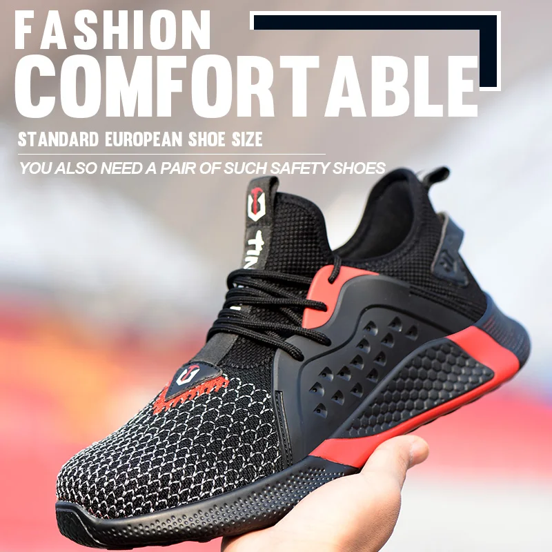 Steel Toe Anti-puncture Work Light Weight Fashion Sport Safety Shoes
