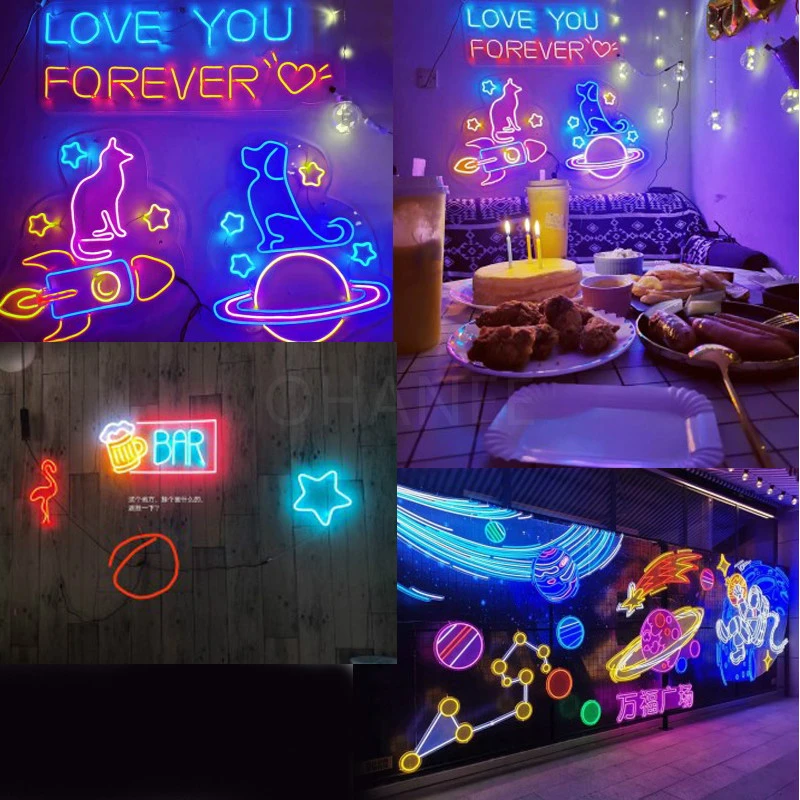 Factory Custom On the Moon Neon LED Flex Sign  Light Flex Neon  HandMade Bar Shop Logo Pub Store Club Nightclub