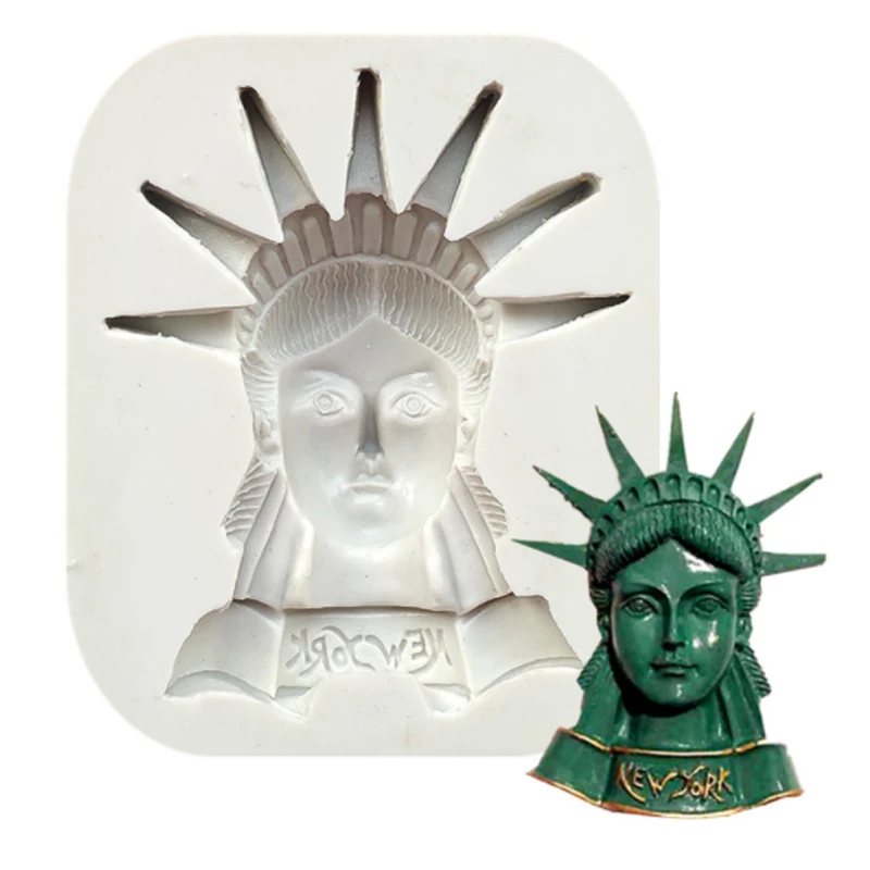 Statue Of Liberty Moulds Fondant Cakes Decorating Tools Silicone Mold Sugarcraft Chocolate Baking Tools For Cakes Gumpaste Form