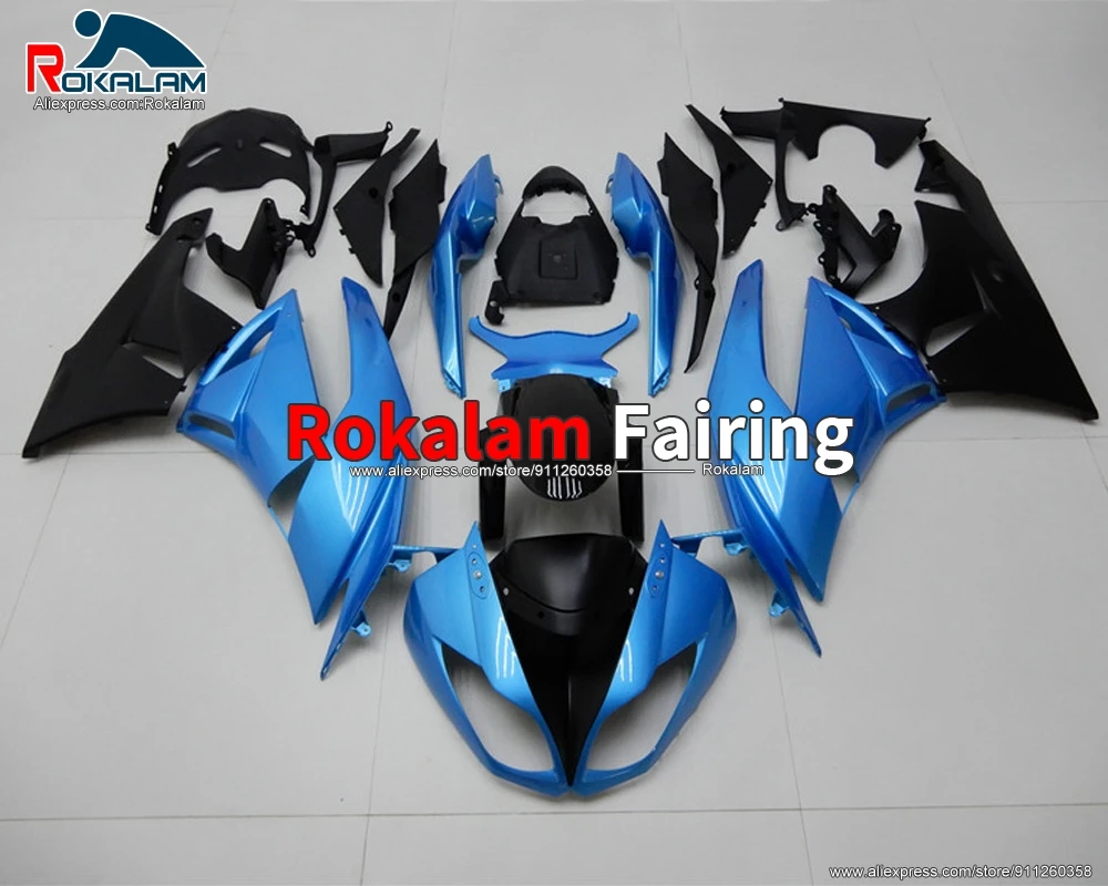 

ABS Fairings For Kawasaki Ninja ZX6R 2009 2010 2011 2012 ZX636 ZX-6R 09 12 Blue Black Motorbike Cowling (Injection molding)