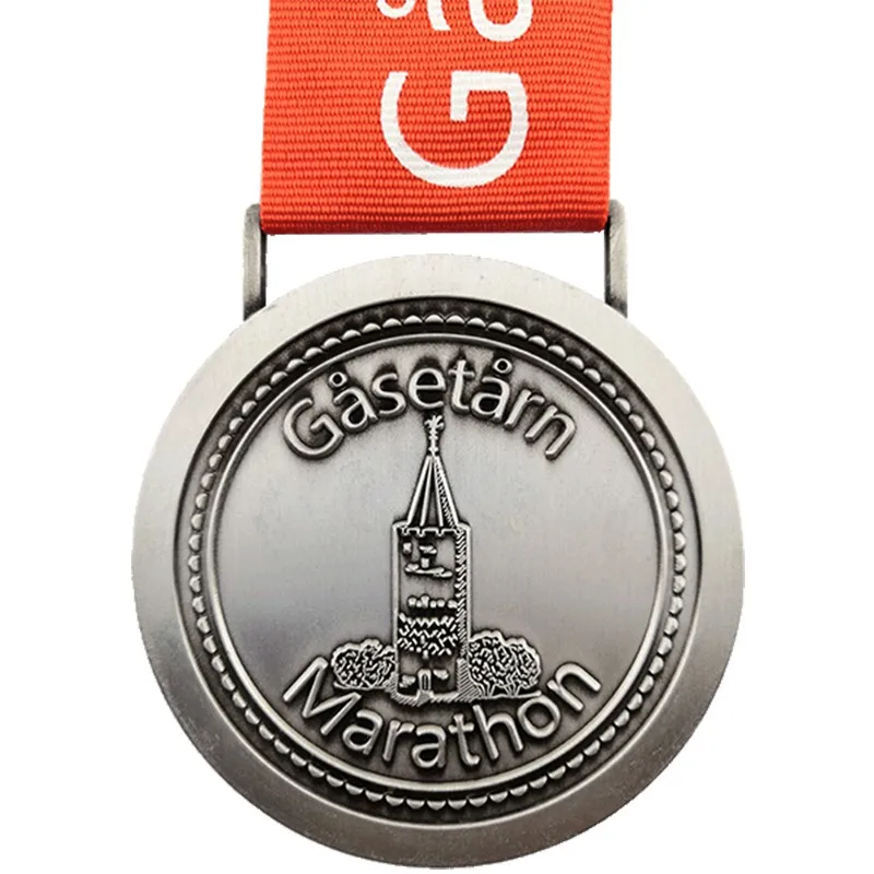

Zinc Alloy Sports Marathon Medal, Antique Nickel, 65mm Diameter, Custom