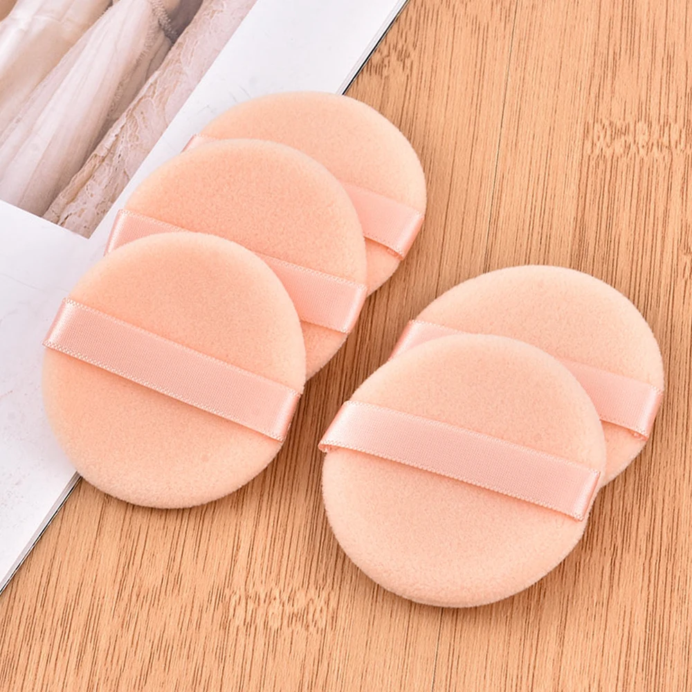 5/10 Pcs Professional Round Shape Facial Powder Foundation Puff Portable Soft Cosmetic Puff Makeup Foundation Sponge Beauty Tool