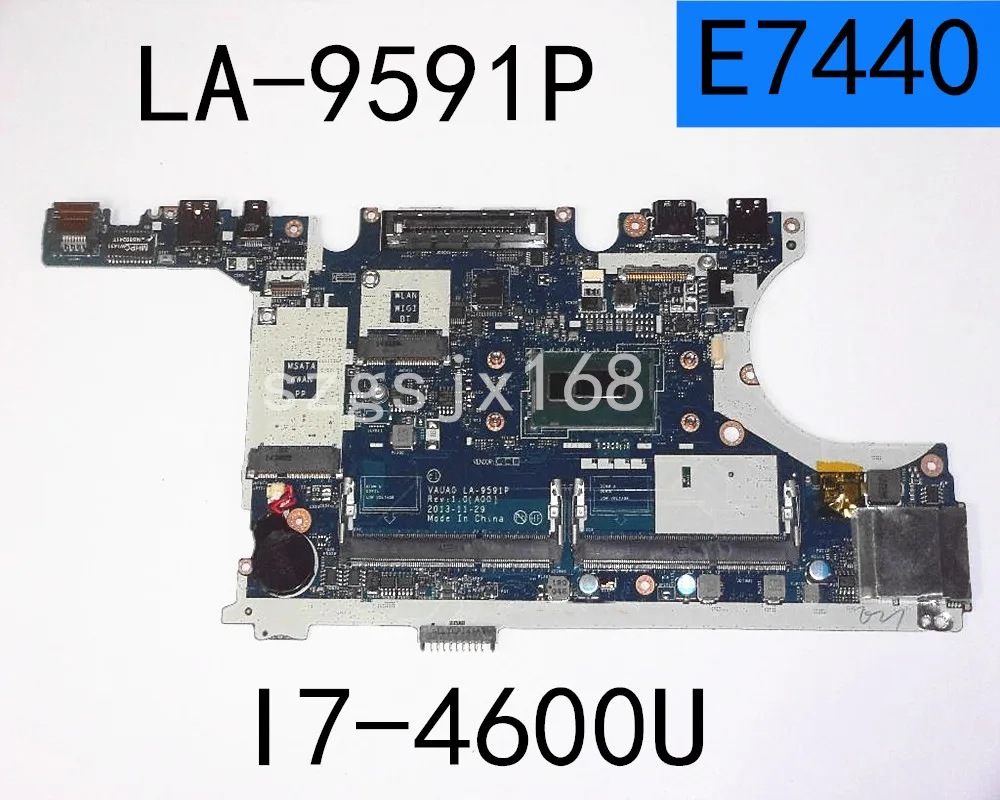 FOR  Dell latitude E7440 Laptop Motherboard vaua0 LA-9591P I7-4600U CPUI , CN-0WK2DM 0wk2dm 100% tested