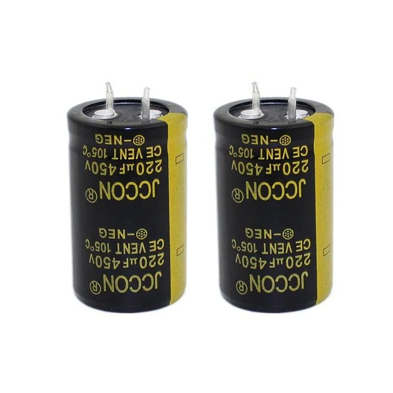 450v220uf JCCON القرن الألومنيوم كهربائيا مكثف حجم 25x40 الصوت مكبر للصوت الصوت
