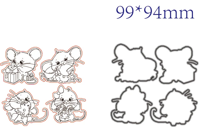Mouse Transparent Silicone Rubber Stamp And Die Sheet Cling Scrapbooking DIY Cute Pattern Photo Album Lace