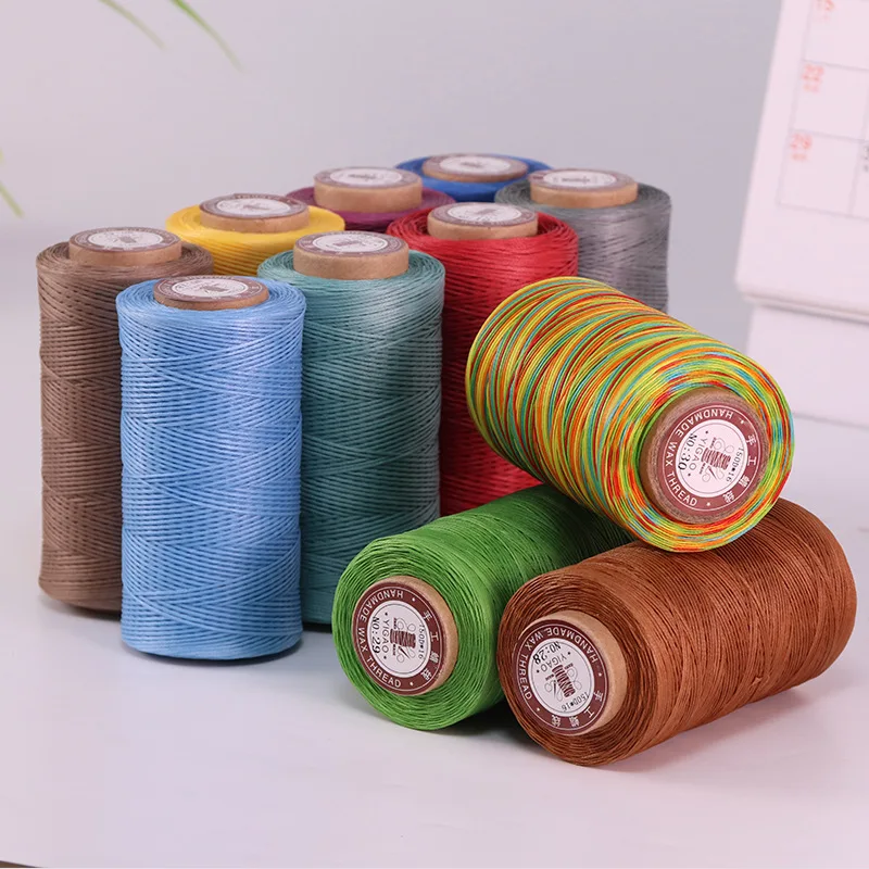 50M 150D HQ Thickness Waxed Thread For Leather Waxed Cord For Diy Handicraft Tool Hand Stitching Thread Flat Waxed Sewing Line