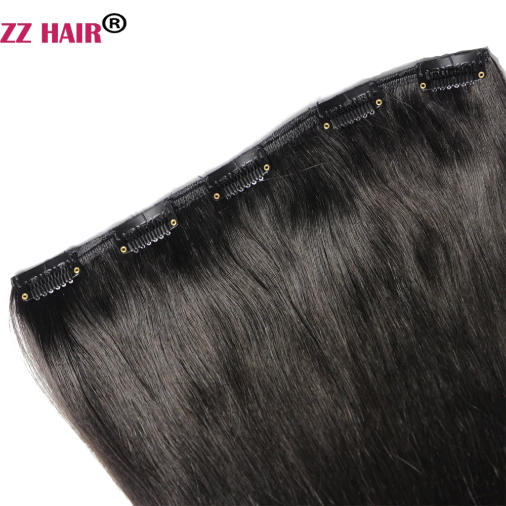 ZZHAIR-البرازيلي الإنسان ريمي الشعر ، لا الدانتيل ، الطبيعية على التوالي ، 100g-200g ، 5 مقاطع في قطعة واحدة ، 16 "-24" ، 1 قطعة مجموعة