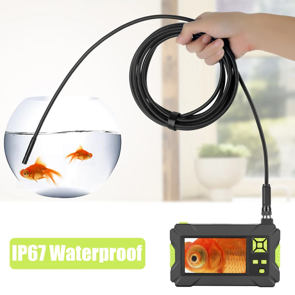 Endoscope numérique industriel HD 4.3 avec écran LCD de 1920 pouces, capteur CMOS 18650, Endoscope boroscope 5M, caméra d\'inspection avec batterie
