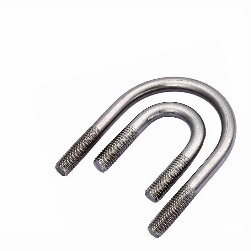1Pcs U Bolts Metric M6 M8 M10 M12 304 A2 Stainless Steel Exhaust Clamps U-shaped Pipe Clamp U Style Screws
