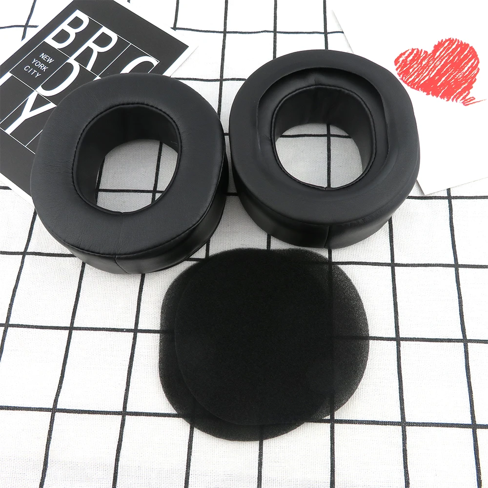 Almohadillas para auriculares Sony MDR-DS7500 MDR DS7500, repuesto de almohadillas para los oídos, Material de cuero arrugado