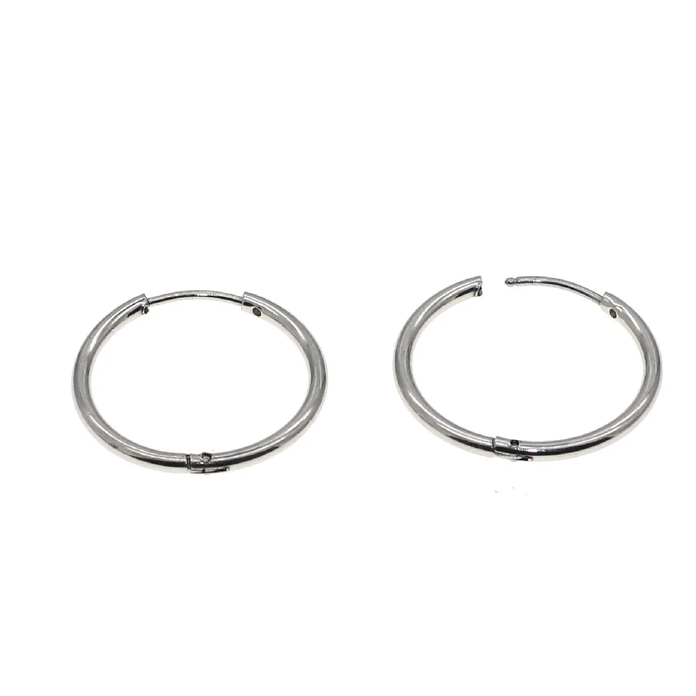 316 Edelstahl Creolen Mini 1,6mm Runde Form Erhältlich in 6MM 14MM 16mm Größen Klassischer Schlichter Stil Schmuckzubehör – Detail 16