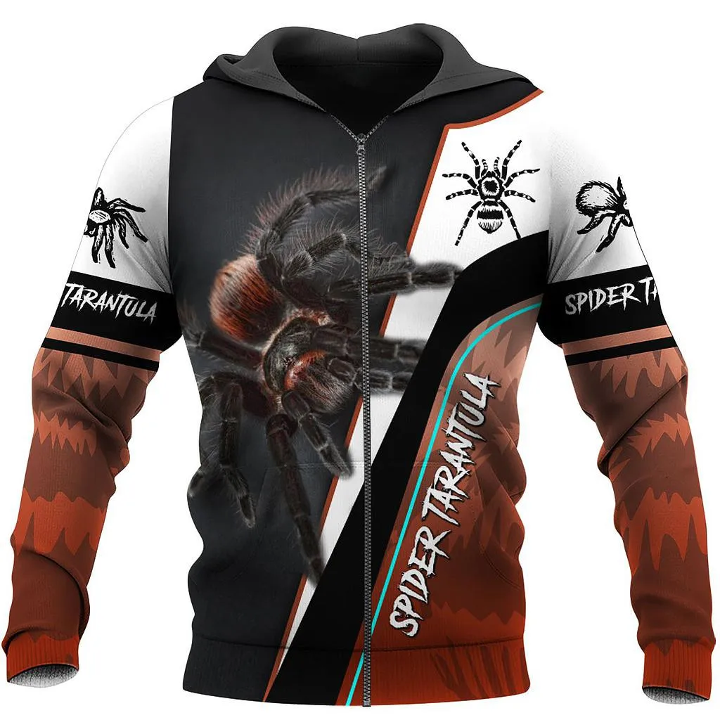 Spider Tarantula 3D Full Printed Zipper Hoodies Men and Women Autumn/Winter Harajuku Casual Jacket LLJ014