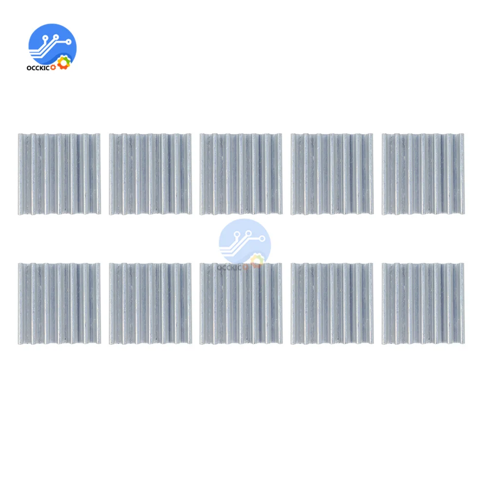 Dissipatore di calore del dissipatore di calore di alluminio del radiatore del dispositivo di raffreddamento del Computer 5pcs per i cuscinetti di raffreddamento di dissipazione del calore del Chip elettronico 14*14*6mm