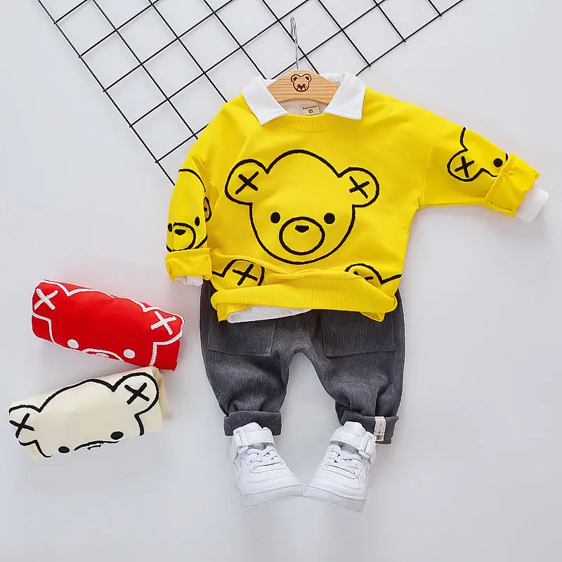 Children's Wear Boys' Autumn Suit 2020 New Children's Sweater Spring Clothes Boys' Handsome Autumn Sports Suit