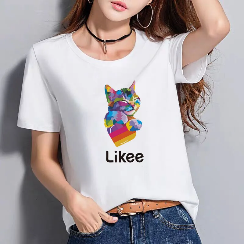 

BGtomato colorful cat tshirt hot sale rainow shirts women original brand casual top tees summer funny shirts