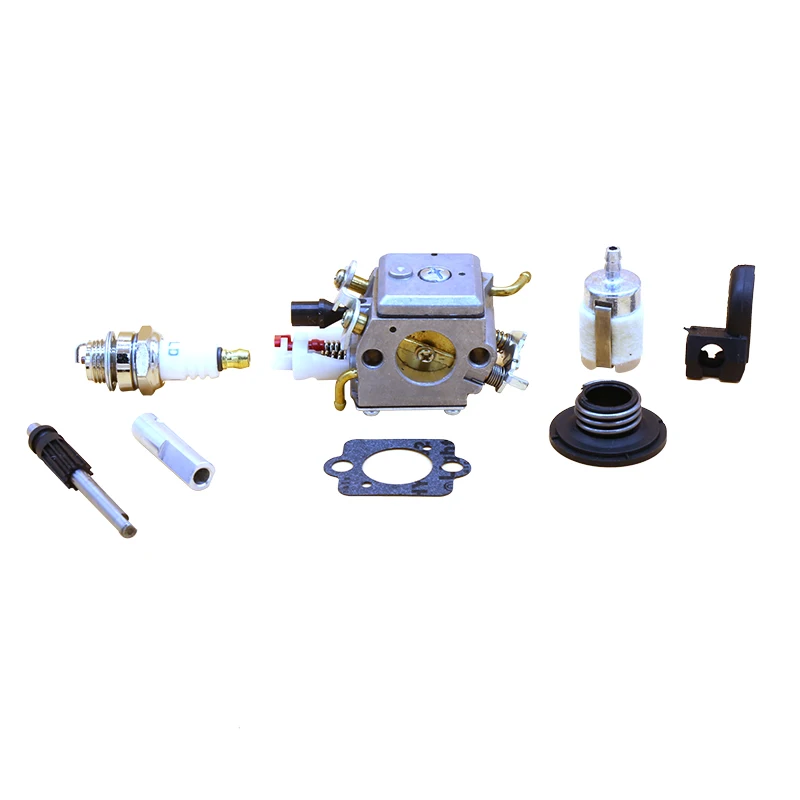 คาร์บูเรเตอร์น้ำมันปั๊มการใช้กรองหนอนเกียร์ Spark Plug สำหรับ Husqvarna 340 345 346XP ชิ้นส่วนลูกโซ่ Zama C3-EL18B Carb 503281812