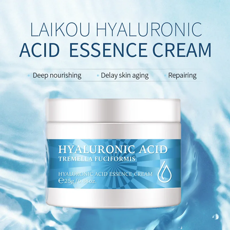 LAIKOU Hyaluronic Acid Facial Cream Face Serum Moisturizing Nourishing Shrink Pores Anti-aging Repairs Dry Loose Skin Care Set