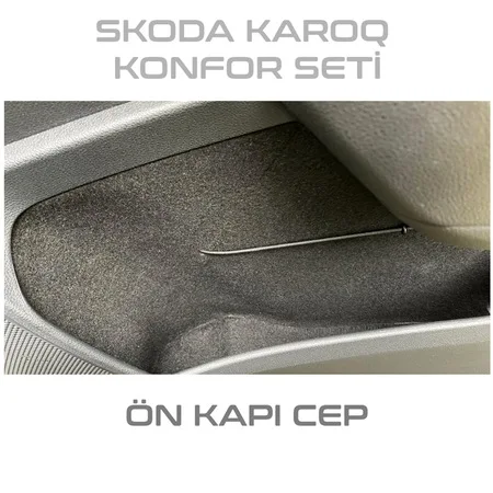 For Skoda Karoq Comfort Set, Storage Compartments Anti-Vibration Sound Insulation Coating, Self-Adhesive Perfectly Matched Laser Cut, Easy