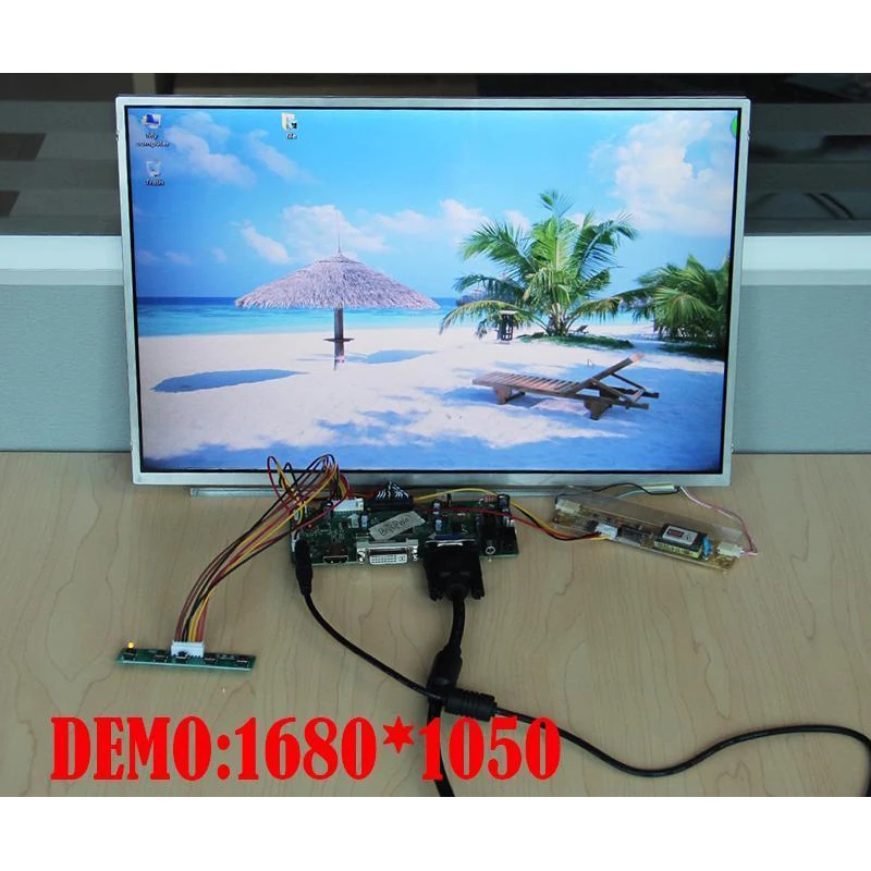 Kit untuk Layar Monitor LTM220M1-L01 DIY M.NT68676 Papan Pengontrol 1680X1050 22 "30pin Driver DVI VGA LVDS 4 Lampu