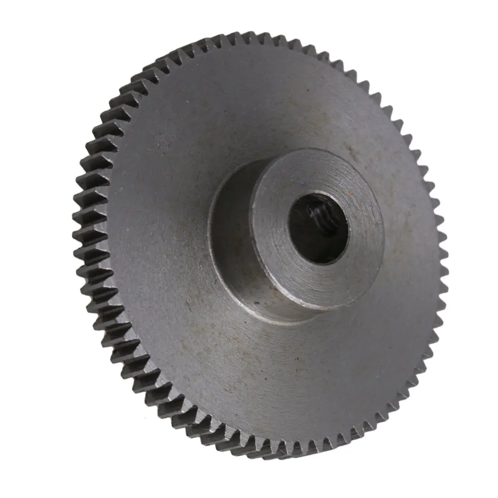 6mm Dia Bore 72 Teeth 0.5 Modules Motor 45# Steel Gear Wheel Top Screws