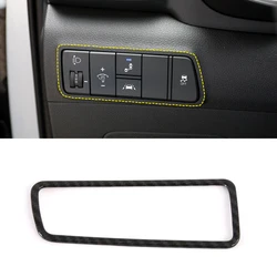 LHD! For Hyundai Tucson 2016 2017 2018 2019 2020 Carbon Fiber Style Interior Head Light Lamp Switch Cover Trim