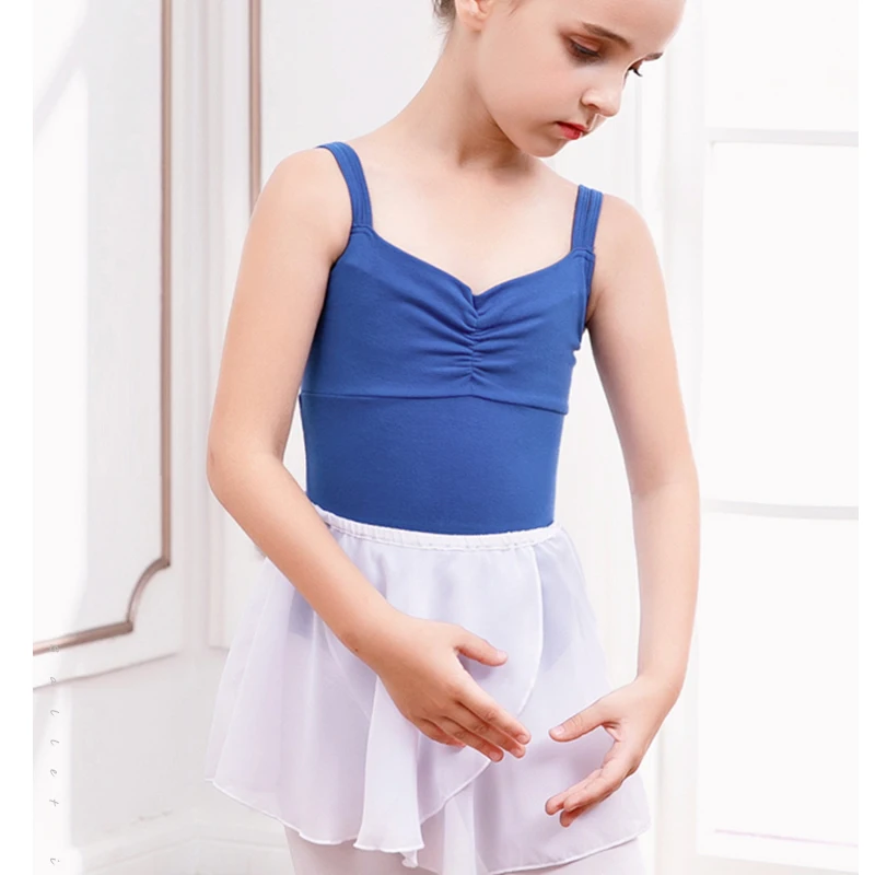 Ballett Trikots mädchen Ballerina Doppel Straps Leotard für Kinder Badeanzug für Tanzen Gymnastic Trikots Pull Auf Spitze Ballett Rock