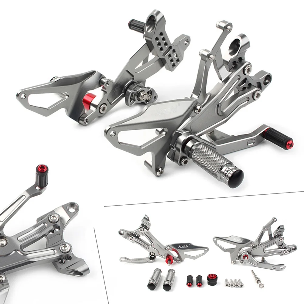 For Ducati Panigale V4 2018 2019 2020 Rearsets Foot peg Rear set Footrest Pedal pads Gray