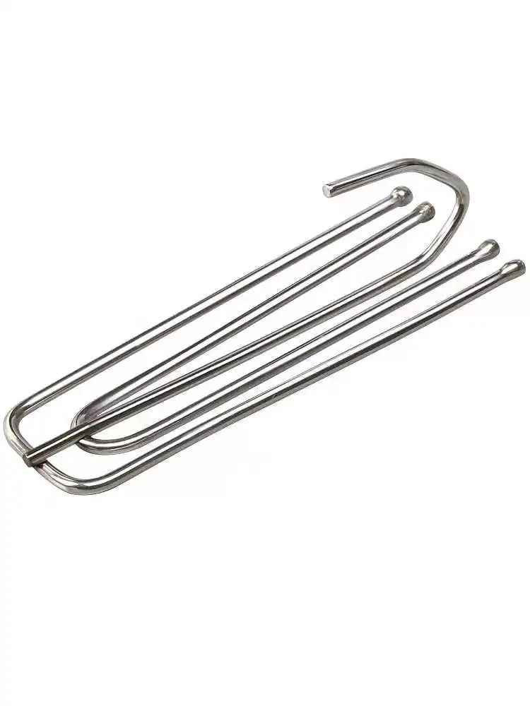 50 pz quattro forcella in metallo antiruggine tenda nastro gancio tenda panno anello morsetto asta superiore accessori per tende in acciaio inox