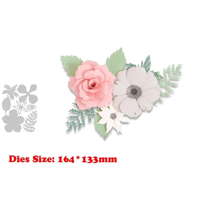 

New Metal Spring Flowers Leaf Stems Branch Plants Cutting Dies For 2021 Scrapbooking Stencils Card Making DIY Crafts