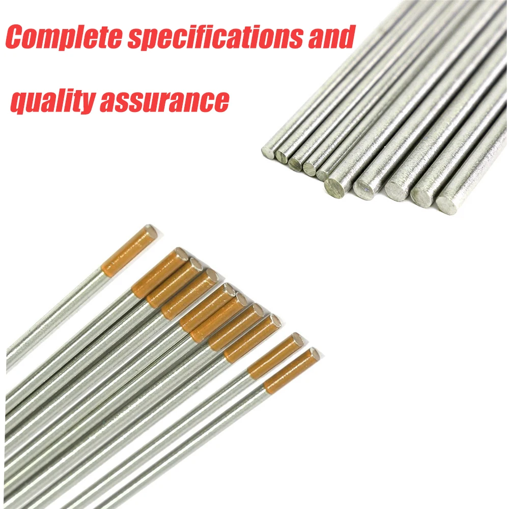 10 Buah WL15 Emas 1.5% Elektroda Tungsten Lantanasi 1.0/1.6 /2.0/2.4/3.2/4.0*150Mm Jarum Tungsten Profesional
