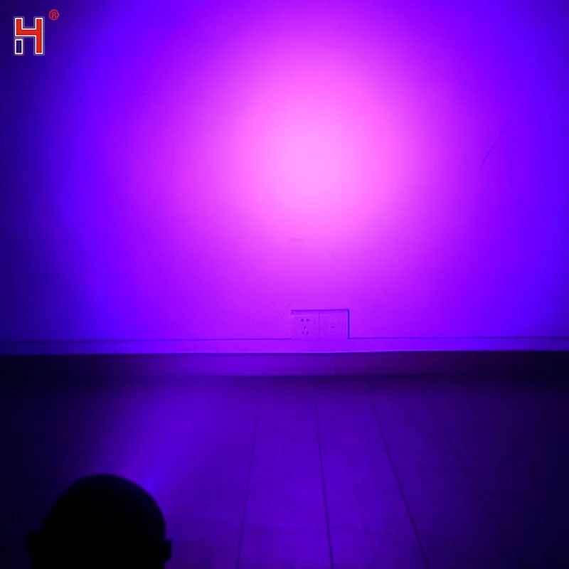 HongYi-luz Par Led plana Uv, iluminación de escenario por Dmx512, 7 CANALES, activada por sonido para Dj, discoteca, fiesta, pista de baile musical