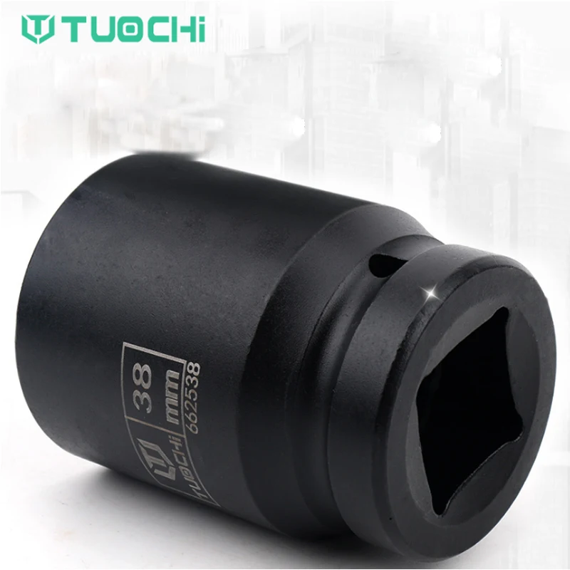 Enchufe de impacto de alta resistencia, CR-V de enchufes de aire hexagonales de 1 pulgada, piezas de herramientas neumáticas, llave neumática métrica, cabezal de enchufe, herramientas de mano