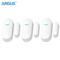 Angus 무선 Wifi 433MHz 스마트 창 도어 센서 스마트 감지기 홈 도난 경보 시스템 대형 하우스 보안 3PC 장치