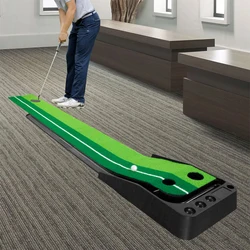 Indoor Golf Putting Green Mat Practice With Ball Return Putter Training Carpet Outdoor Supplies