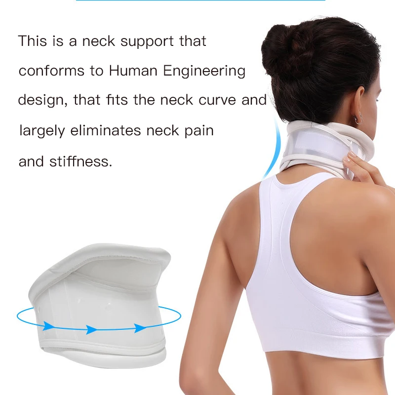 Neck Cervical Traction Device with Chin Support Collar  Brace Support Hard Plastic for Headache Neck Pain Hight Adjustable