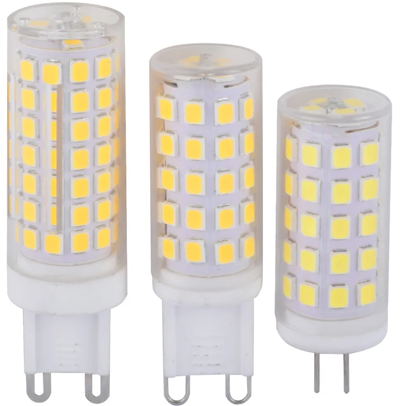 

5pcs LED Bulb G4 G9 110V 220v 9W 5W Mini Corn Light Ceramic Spotlight Chandelier Crystal Pendant Replace 60w Halogen Lamp 4000k