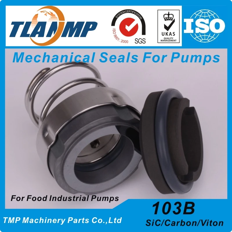 103B-22 TLANMP Mechanical Seals For Food Industrial Pumps- With Type A /Type B Spring (Material:SiC/Carbon/VIT) Shaft Size 22mm