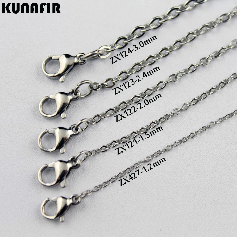 

Thin chain 1.2mm-3mm cross chain stainless steel necklace fashion women jewelry ZX121