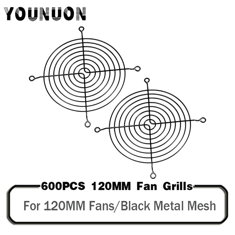 

600PCS 120mmx120mm Black Metal Wire Finger Guard Protection Grid 120mm PC Fan Cooler 12025 12038 Fan Grills