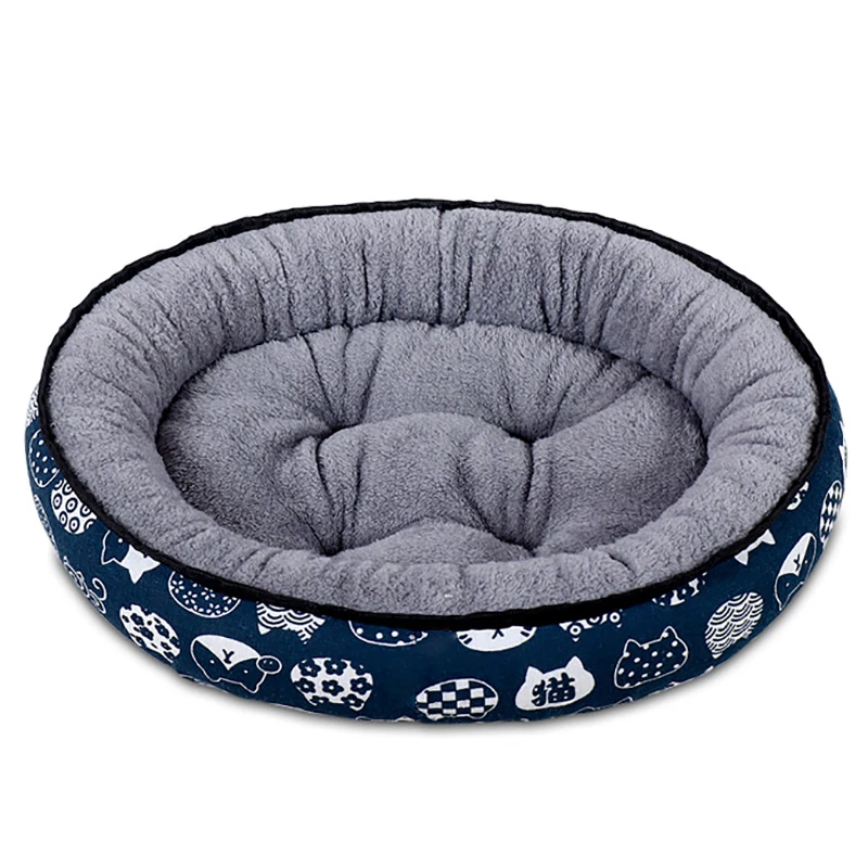 70cm Dog Bed for Small Medium Dogs Cushion Soft Cotton Winter Basket Warm Sofa House Washable Bed Dog Accessories Pet Supplies