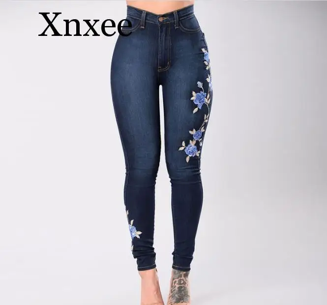 

flower Jeans Women's Jeans Denim Women's Jeans Color Jeans Stretch Bottoms Donna Women's Skinny Pants Women's Tartan Shorts