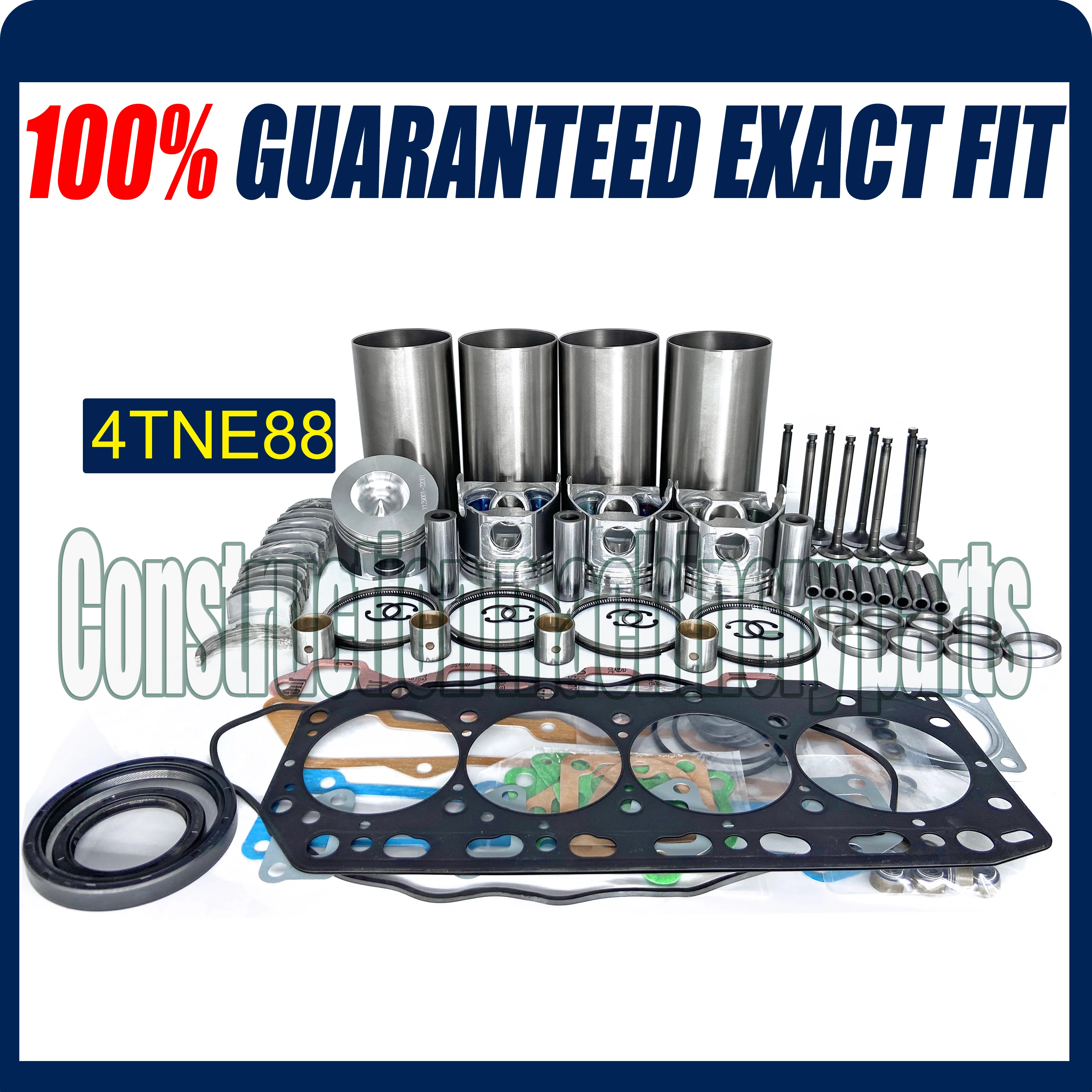 

4TNE88 Engine Rebuild Kit With Cylinder Liner Full Gasket Kit For Yanmar