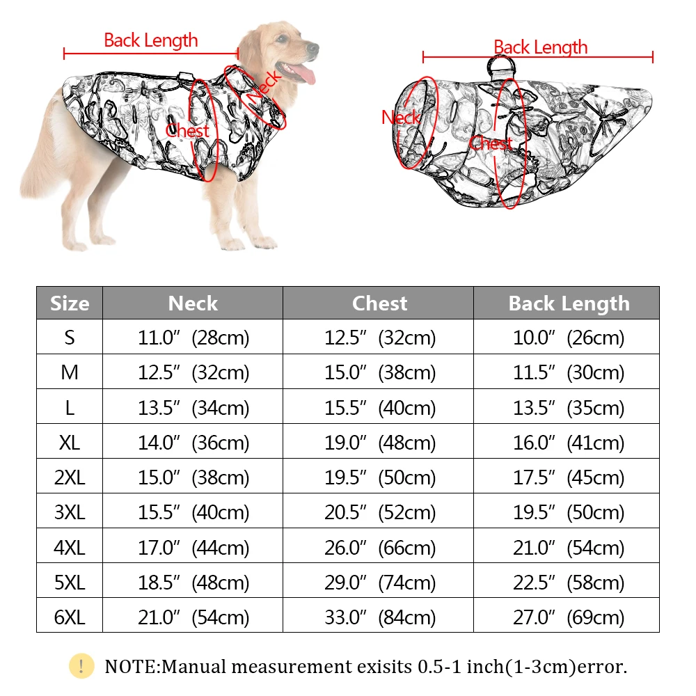 SHUANGMAO Pet Dog Raincoat Jumpsuit Clothes for Dogs Puppy Pets Cloak Labrador Waterproof Golden Retriever Warm Winter Jacket