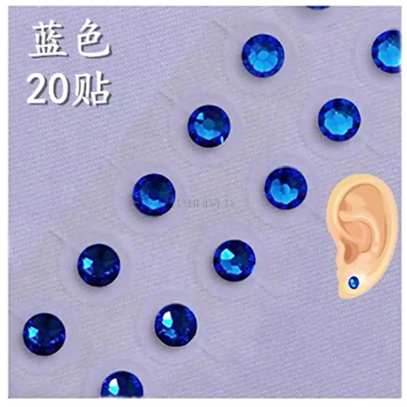 new acupuncture ear massage crystal magnetic ear beads ear acupoint stickers ear pressure seeds