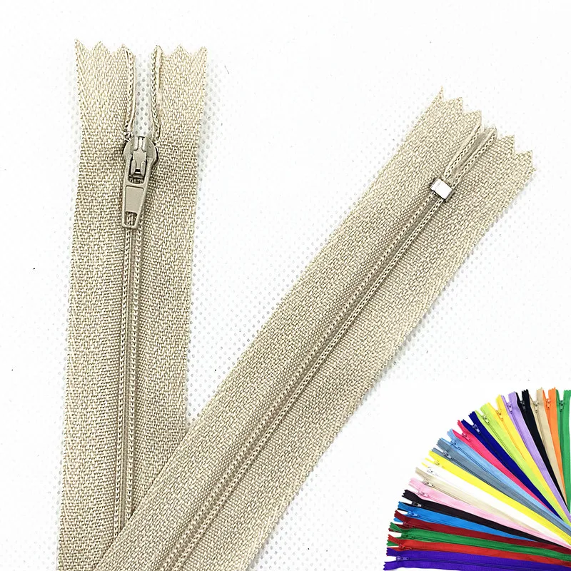 50Pcs 3# 60Cm (24 Inches) Closed Nylon Coil Zipper Tailor Sewing Process Are Available Zippers Bulk  (20 Colors)