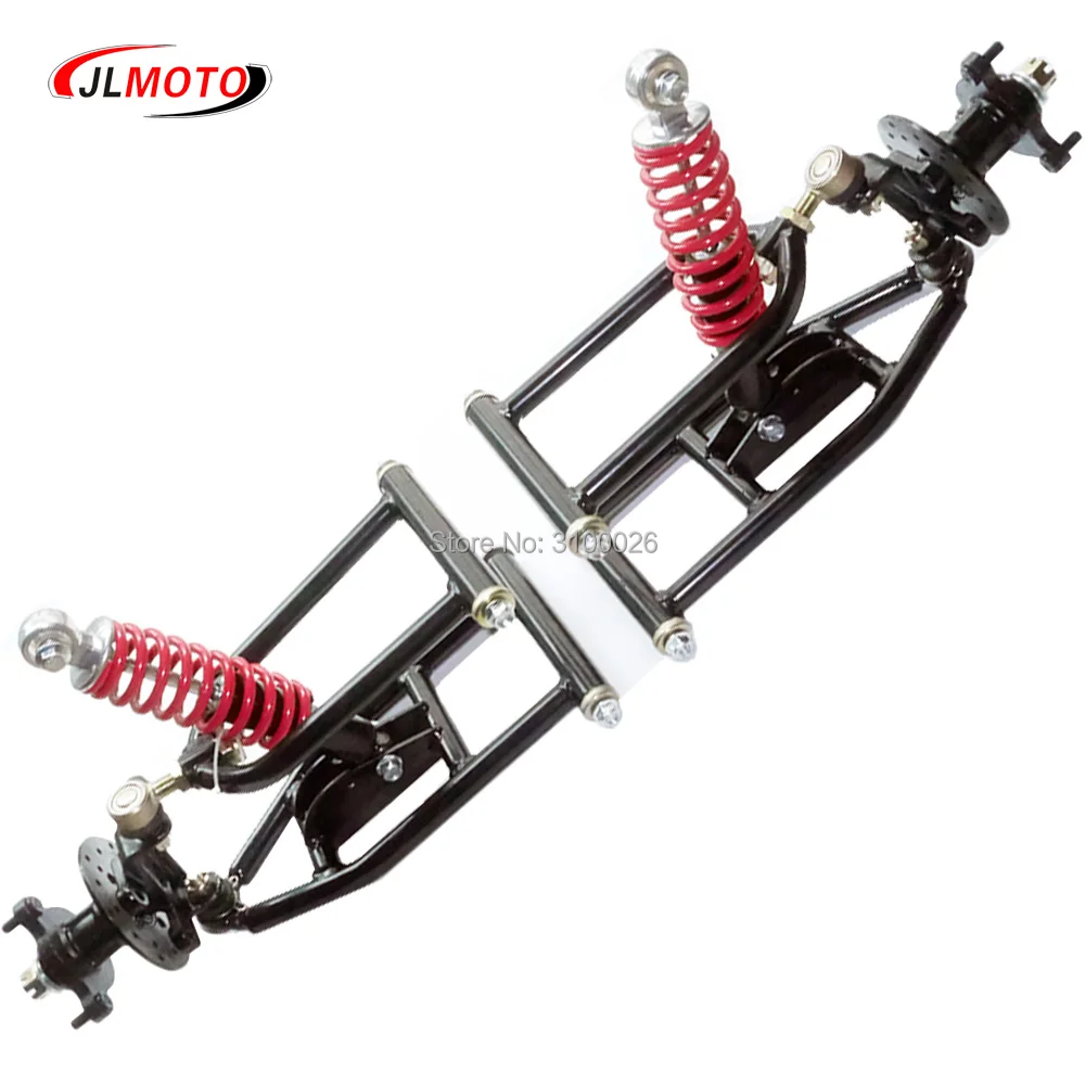 1 zestaw 340mm zawieszenie 250mm Shock Swing a-arm Knuckle wrzeciona z 110mm tarcza hamulcowa 3 STUD piasta koła pasuje do Buggy UTV Bike