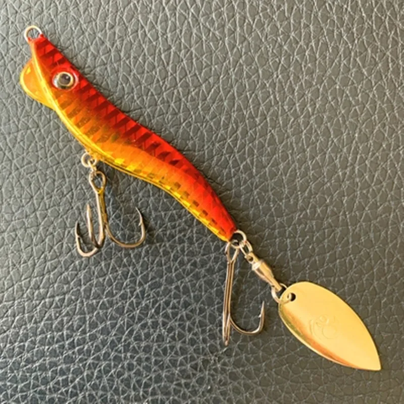 Ufishing Metal Shrimp VIB Fishing Lure 1Pcs/Lot Spinnerbait 13g 19g 28g Jig Baits with 4D Eyes