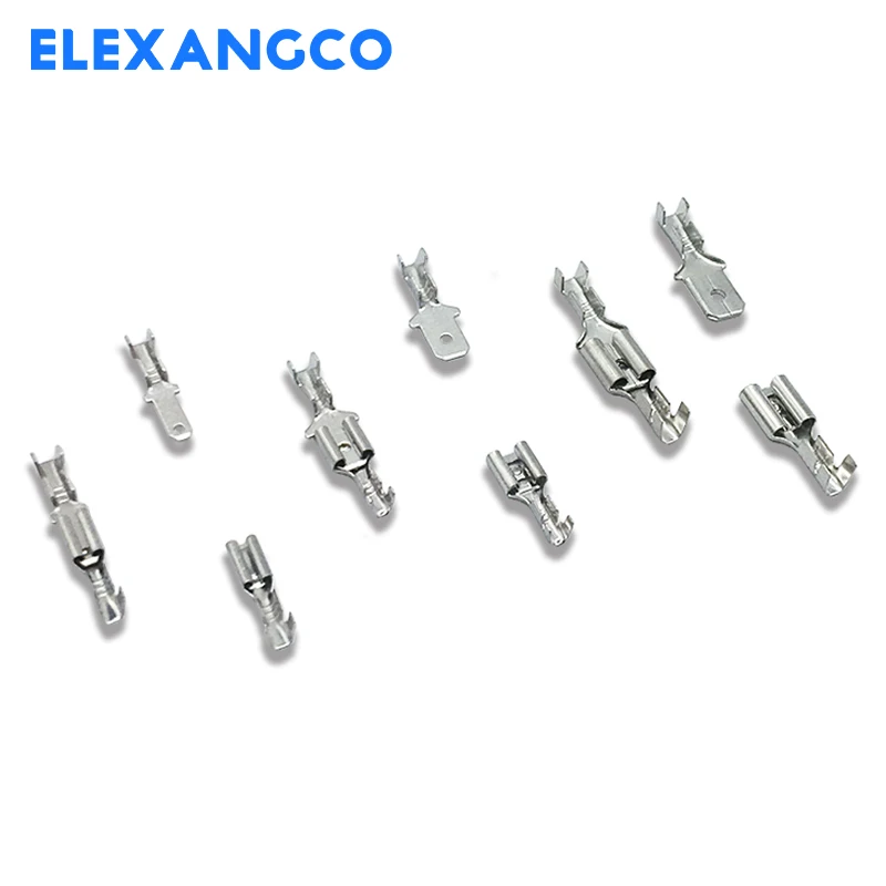 100PCS Quick Splice 2.8mm 4.8mm 6.3mm Male and Female Wire Spade Connector Wire Crimp Terminal Block And Insulating Sleeve