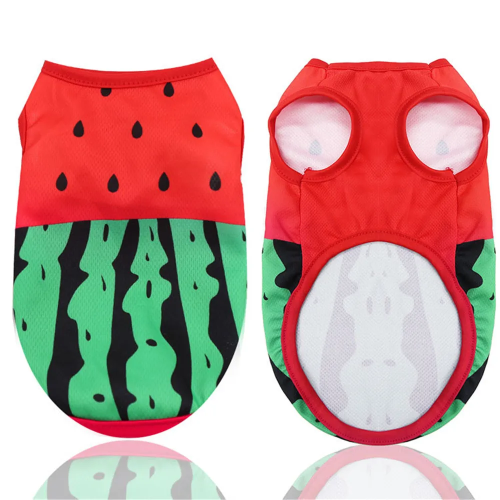 Miflame Fruit Dog Vests Funny Dog Clothes For Pet Shirts Small Dog T-shirts Schnauzer Chihuahua Vests Lovely Pet Clothes Casual